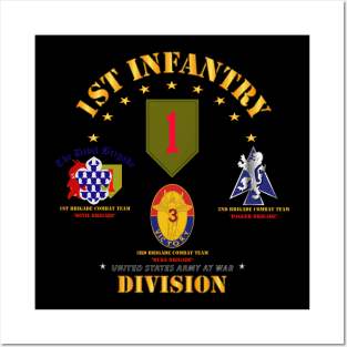 1st Infantry Division w Named BCTs - V1 Posters and Art